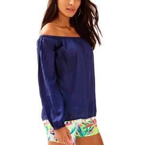 EUC Lilly Pulitzer Enna Top Navy Size XS